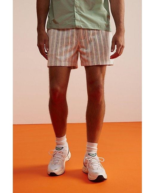 Standard Cloth Green Striped Terry Short for men