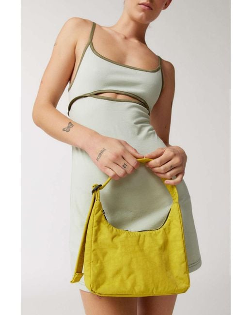 Baggu Green Mini Nylon Bag In Sour,at Urban Outfitters