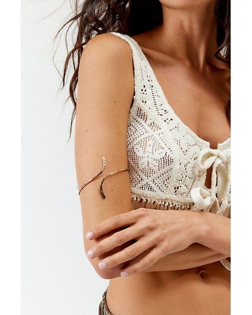 Urban Outfitters Brown Delicate Hammered Arm Cuff