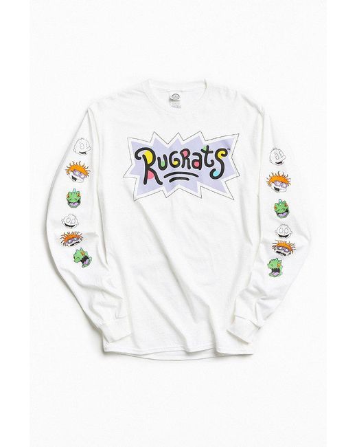 Urban Outfitters White Rugrats Faces Long Sleeve T-shirt for men