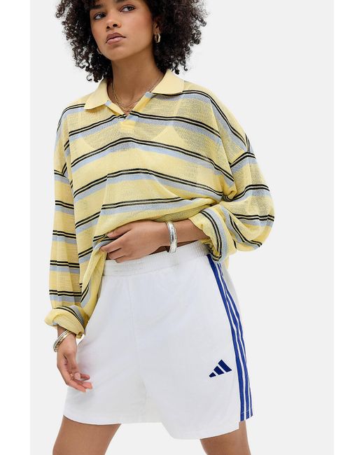Adidas White 3-stripe Chelsea Shorts