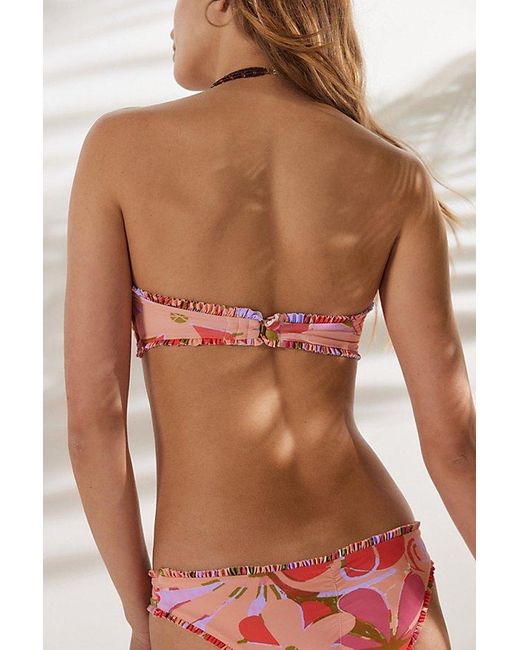 Out From Under Multicolor Bette Ruffle Bandeau Bikini Top