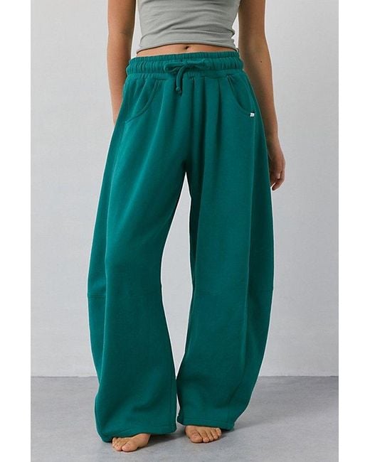 Out From Under Green Essential Barrel Leg Full Length Sweatpant