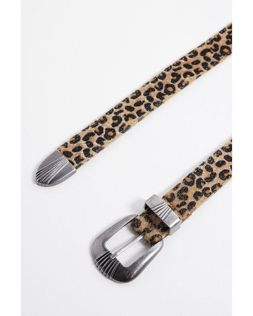 Urban Outfitters Multicolor Uo Leopard Print Buckle Belt At for men