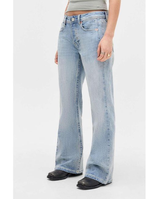 BDG Blue Teo Relaxed Flared Jeans 27w 32l At Urban Outfitters