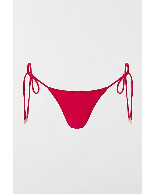 Sunkissed Red Le Triangle String Bikini Bottom