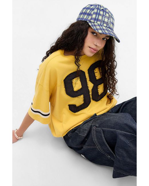 Damson Madder Yellow Check Tomboy Cap