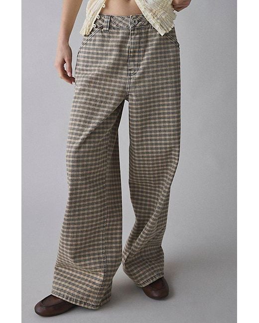 BDG Gray Canvas Mid-Rise Baggy Pant