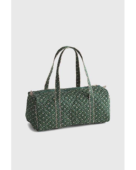 Vera Bradley Green Quilted Cotton Small Duffel Bag