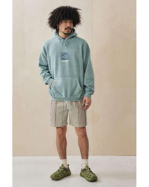 Urban Outfitters Blue Uo Seafoam Japanese Landscape Hoodie for men