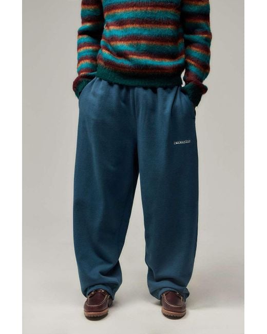 iets frans Blue Dark Teal Harri Baggy Joggers for men