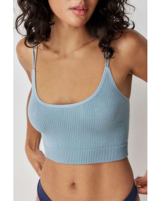 Out From Under Blue Markie Seamless Stretch Ribbed Cami