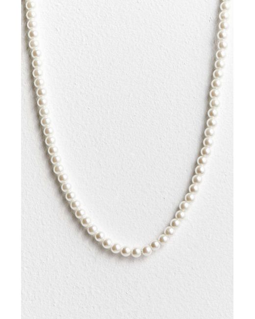 Urban Outfitters Chase Pearl Necklace in White for Men Lyst