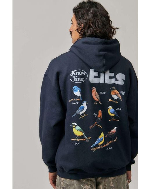 Urban Outfitters Blue Uo Know Your Tits Hoodie for men