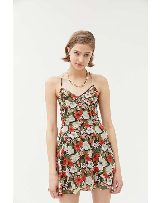 strappy back mini dress