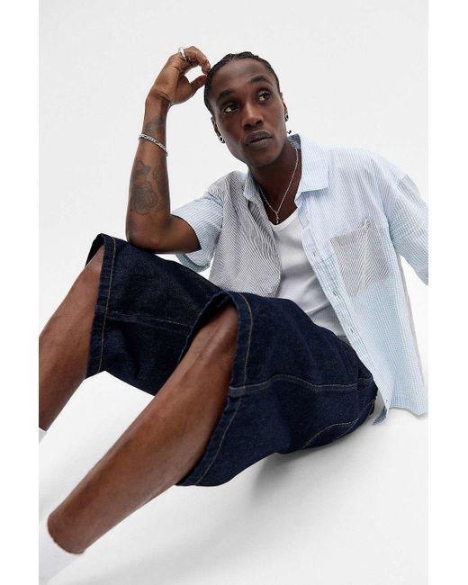 BDG Blue Neo Rinse Denim Shorts for men