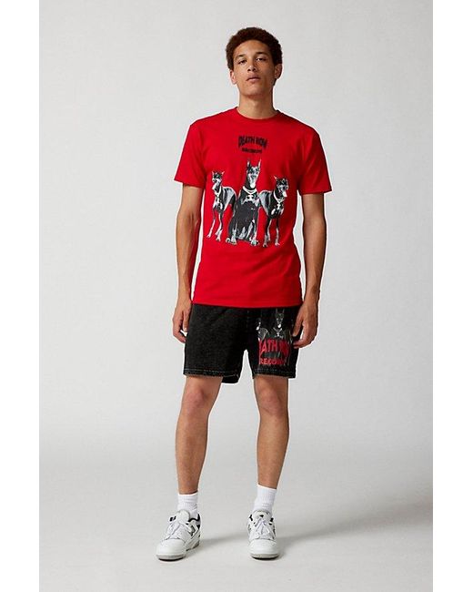 Urban Outfitters Red Death Row Records Classic Doberman Tee for men