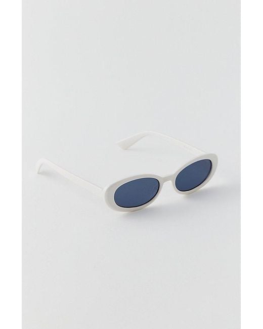 Urban Outfitters Blue Uo Essential Oval Sunglasses