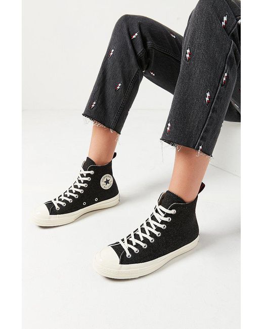 Converse Converse Chuck 70 Felt High Top Sneaker in Black | Lyst Canada