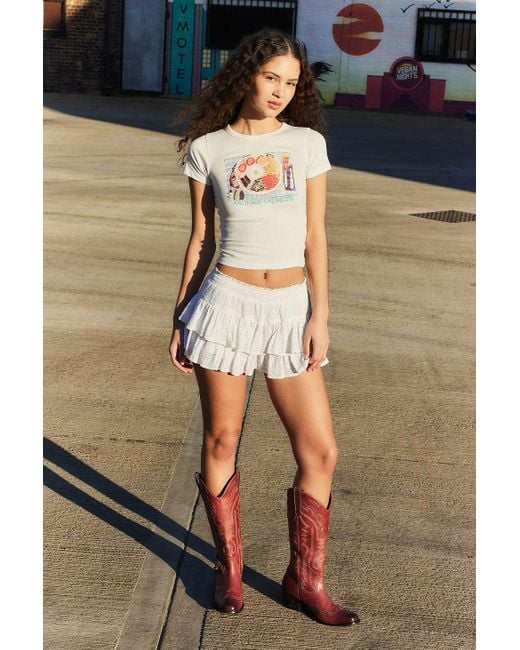 Urban Outfitters Orange Uo Red Leather Dallas Cowboy Boots