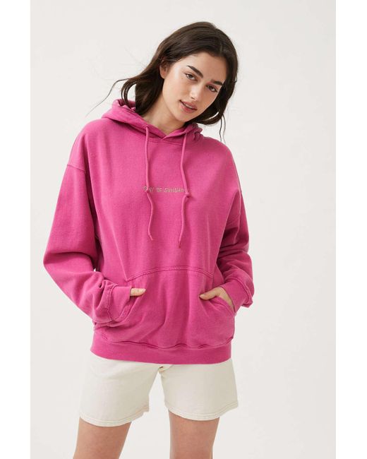 Urban Outfitters Ray Of Sunshine Hoodie Sweatshirt in Pink | Lyst