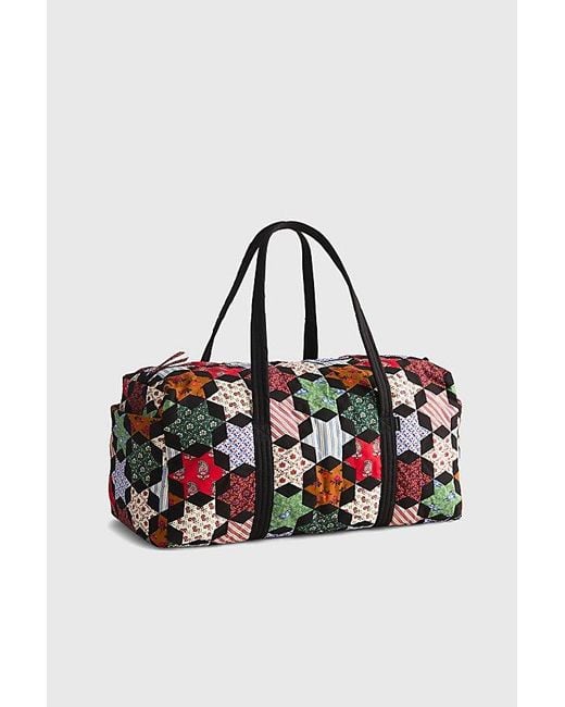 Vera Bradley Black Quilted Cotton Large Duffel Bag