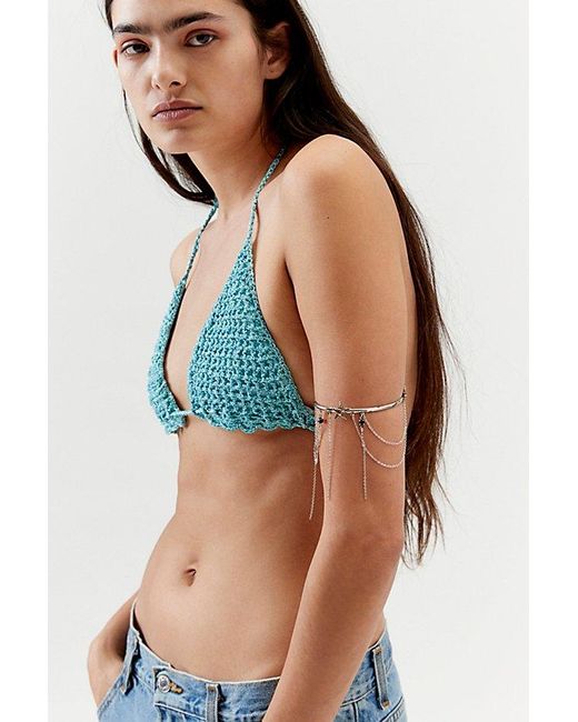 Urban Outfitters Blue Delicate Star Chain Arm Cuff
