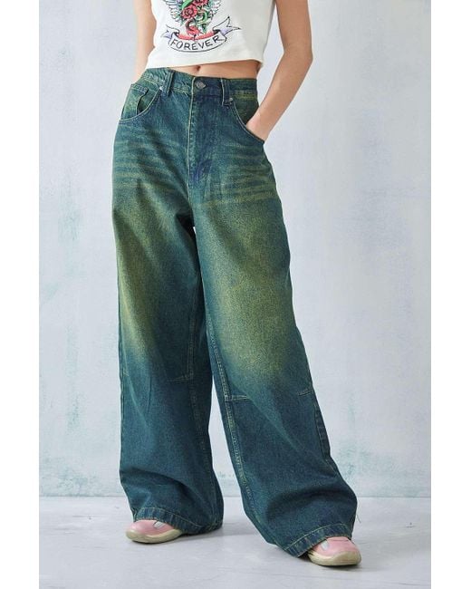 Jaded London Green Jeans colossus" mit grüner färbung