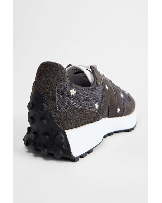 New Balance White Black Daisy 327 Trainers