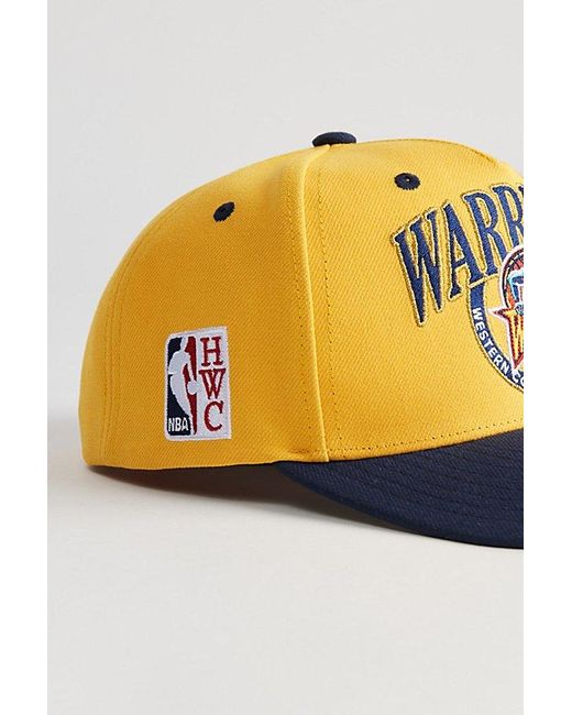 Mitchell & Ness Metallic Crown Jewels Pro Golden State Warriors Snapback Hat for men
