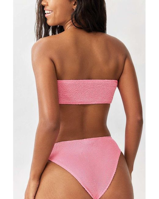 Urban Outfitters Pink Uo Seamless Bandeau Bikini Top