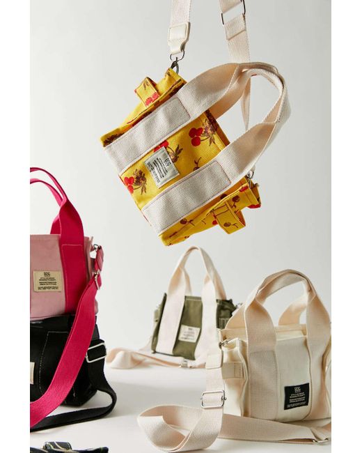 BDG Yellow Serena Printed Mini Tote Bag