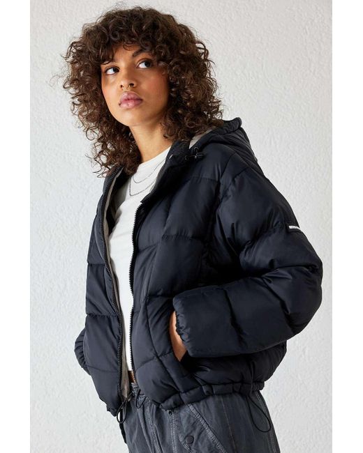 iets frans... Recycled Square Quilted Puffer Jacket in Blue | Lyst UK