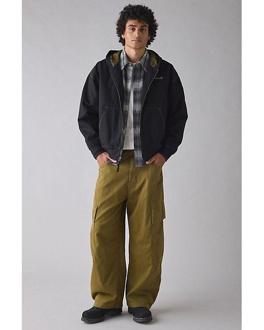 Timberland Gray Washed Duck Canvas Hooded Jacket for men