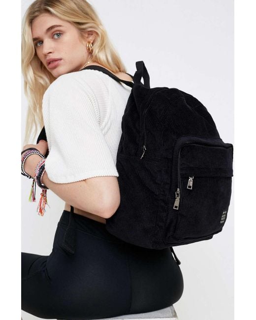 Urban Outfitters Black Uo Core Corduroy Backpack
