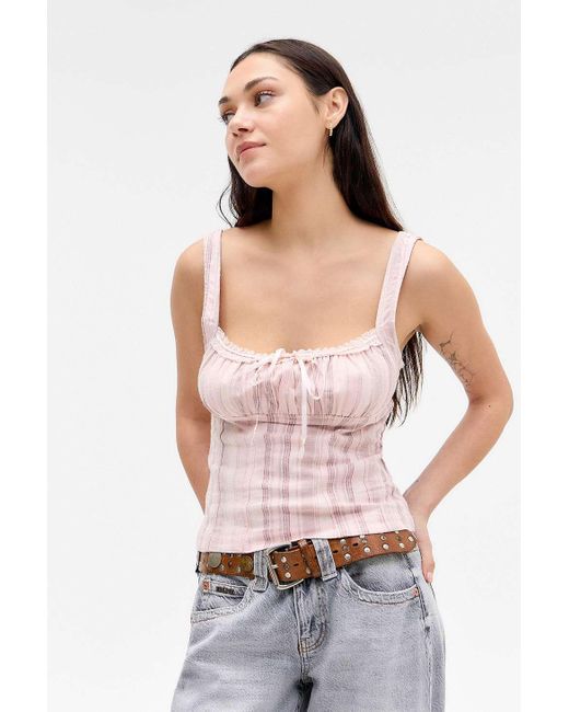 Kimchi Blue Multicolor Lennon Linen Cami