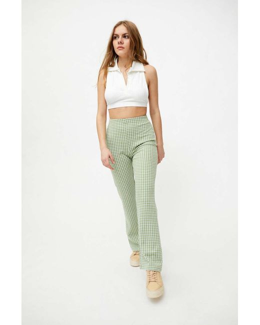 Urban Outfitters Green Uo Naomi Knit Flare Pant