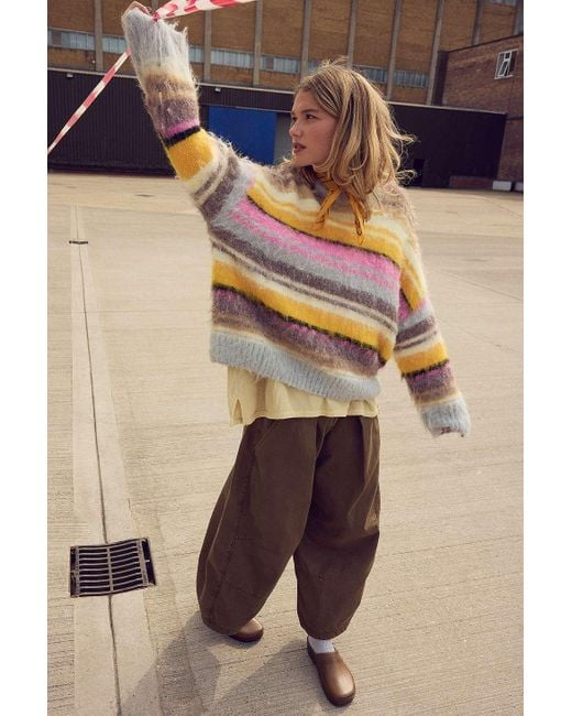 iets frans Black Monster Brushed Stripe Jumper