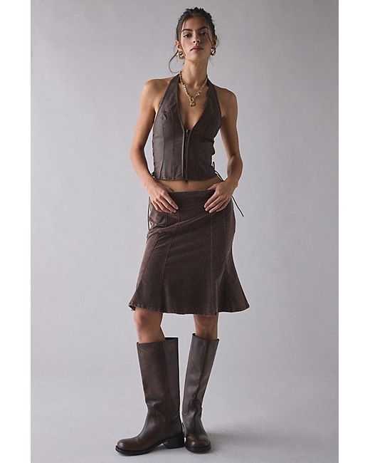 knee length dresses for ladies Trinity Faux Leather Dress
