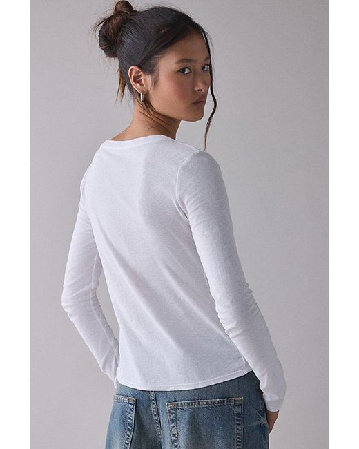 BDG Blue Long Sleeve Spill The Tee