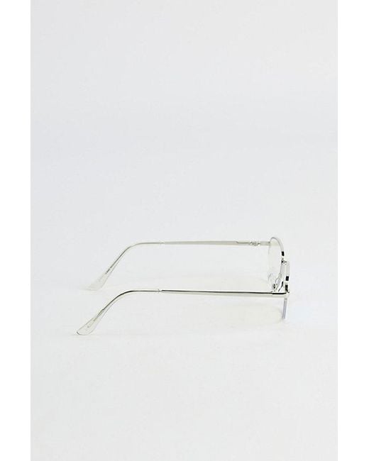 Urban Outfitters Metallic Rectangle Light Glasses for men
