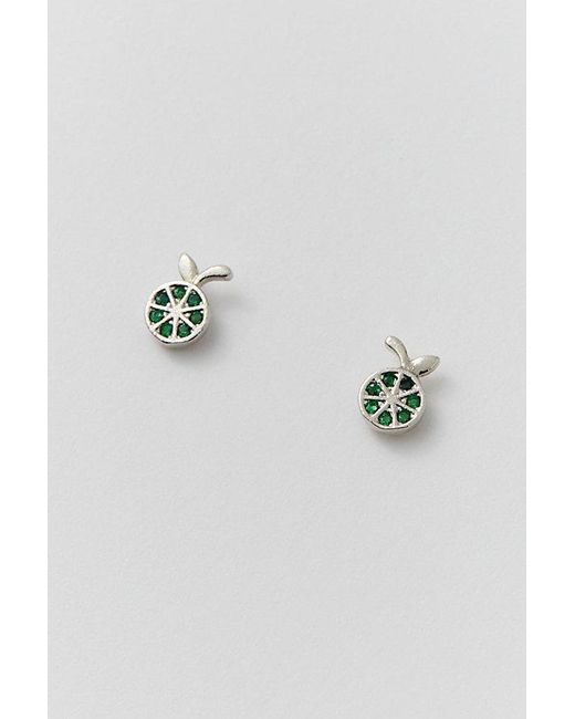 Urban Outfitters Brown Delicate Rhinestone Lime Earring