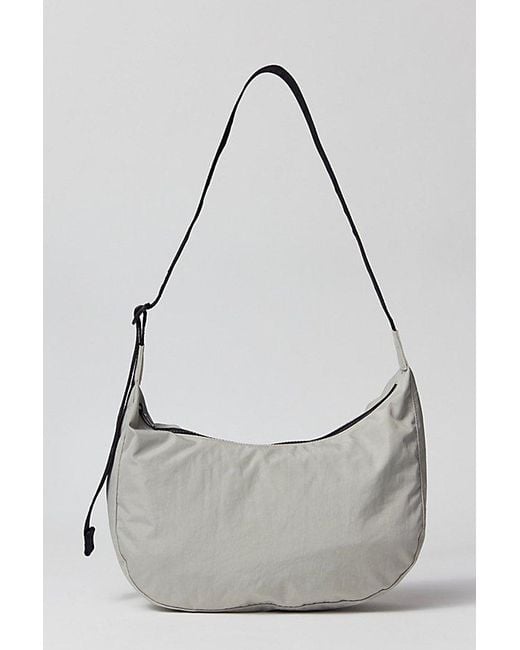 Baggu Gray Medium Nylon Crescent Bag