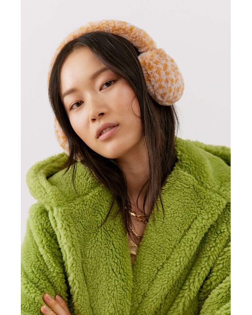 Urban Outfitters Lia Faux Fur Ear Muff in Green Lyst