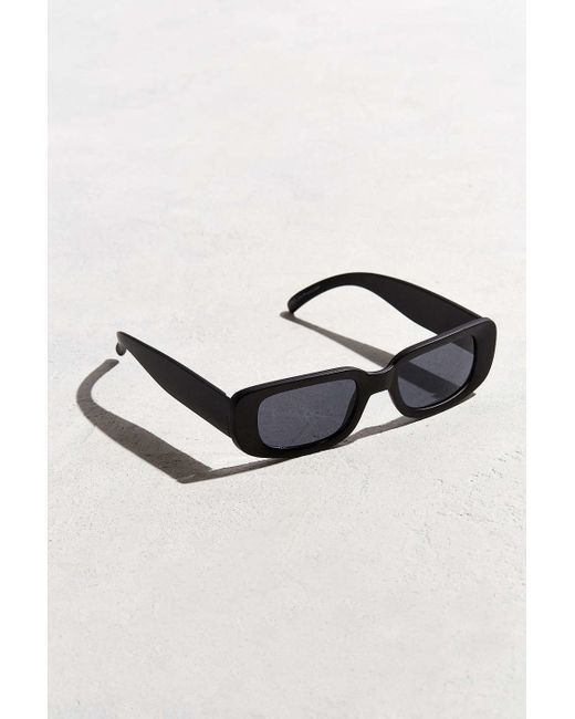Urban Outfitters Black Slim Wide Plastic Sunglasses for men