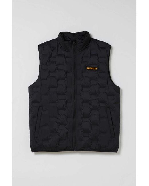 Caterpillar Bonded Heavyweight Insulated Vest Jacket In Black,at Urban Outfitters in Gray for