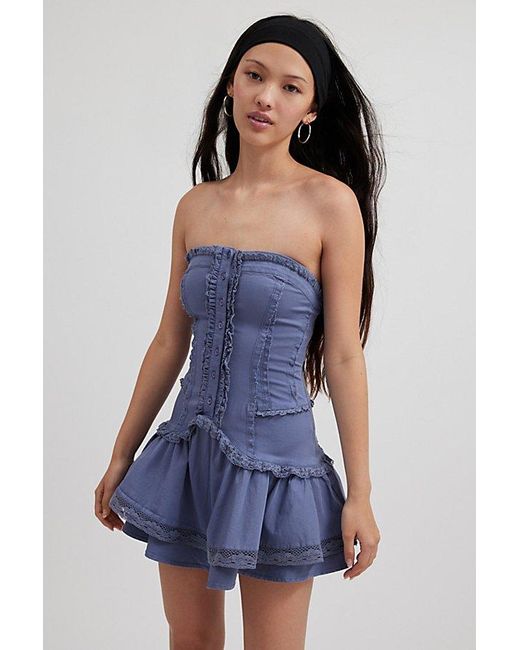 kimchi blue belladonna ruched strapless mini dress Kimchi Blue Belladonna Ruched Strapless Mini Dress