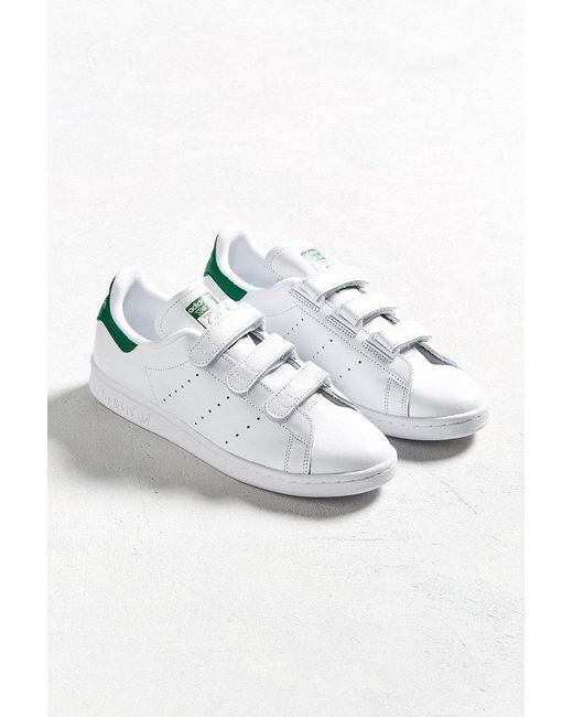 adidas Originals Lace Stan Smith Three Strap Sneaker in White for Men | Lyst