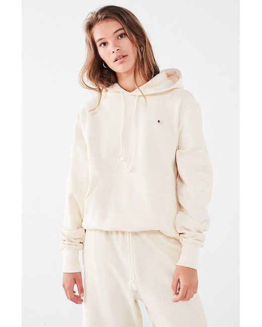 Champion & Uo Cream Reverse Weave Hoodie in Natural | Lyst Canada