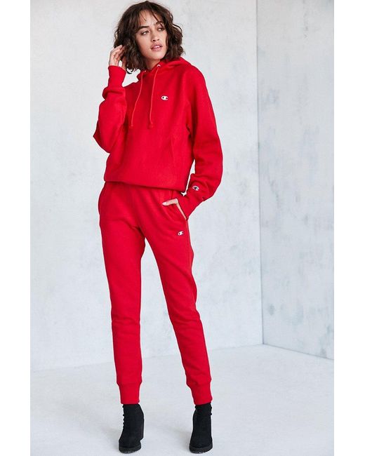 Champion + Uo Reverse Weave Jogger Pant in Red | Lyst